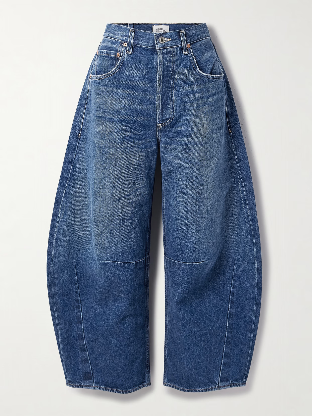 Citizens of Humanity - Horseshoe High-rise Barrel-leg Jeans - Blue | NET-A-PORTER (US)