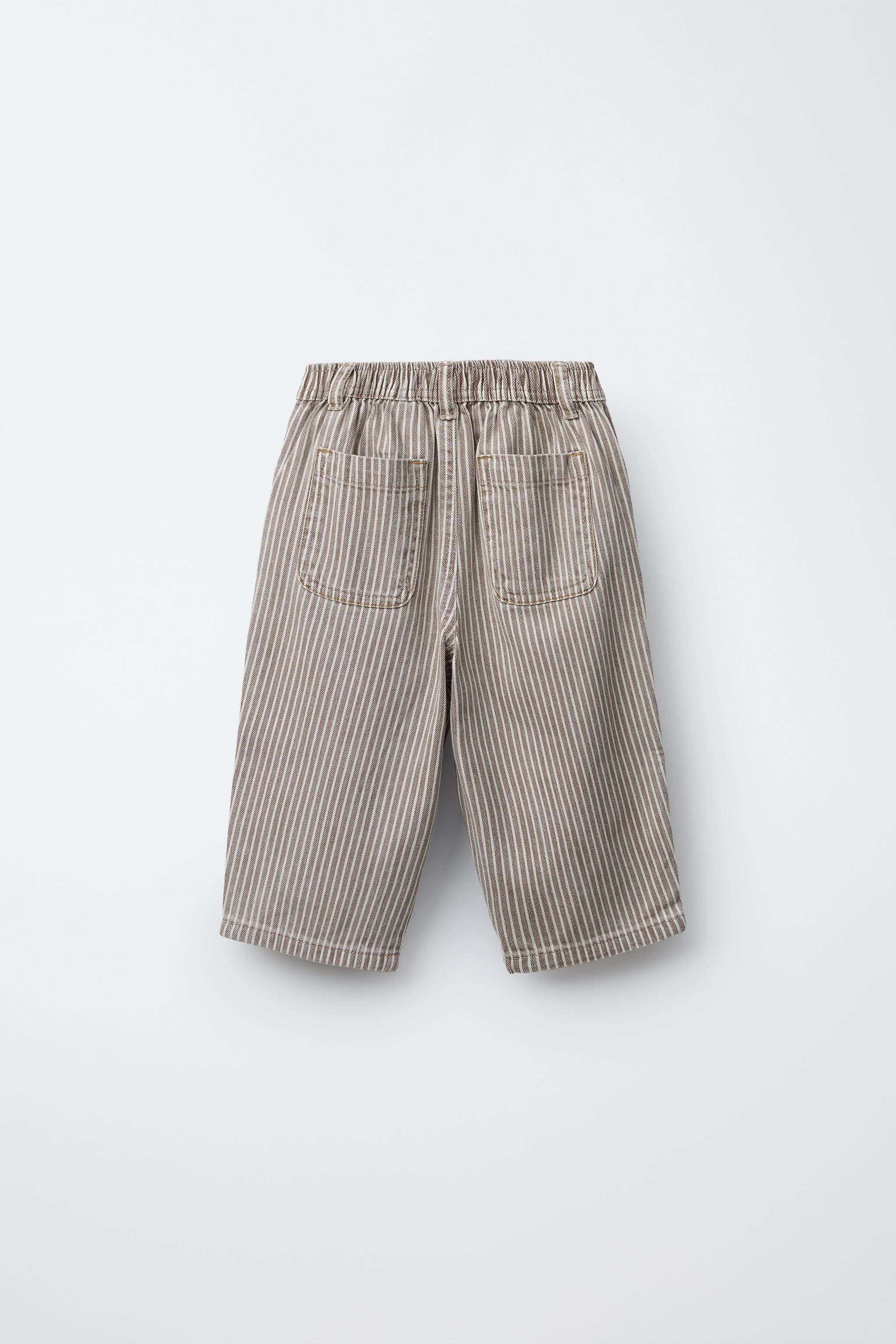 PANTALONI BAGGY A RIGHE IN TWILL | Zara IT