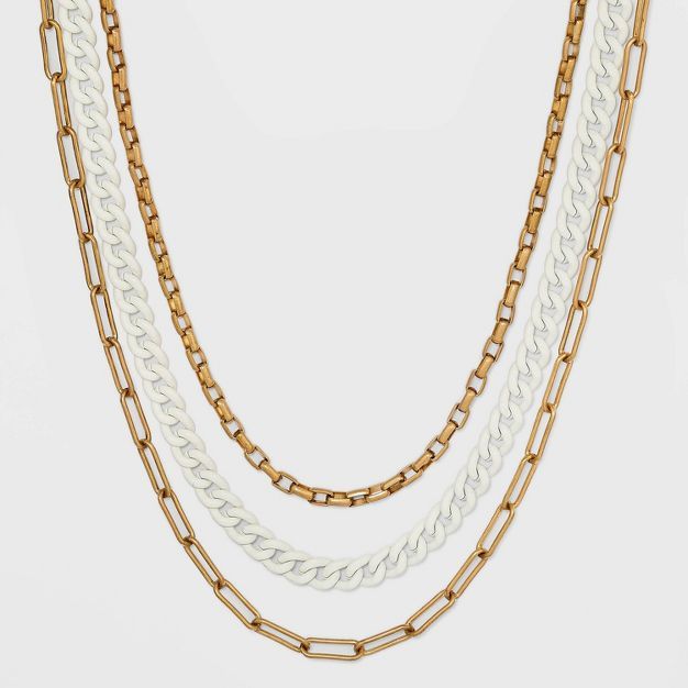 Layered Curb Link Chain Necklace - Universal Thread™ | Target