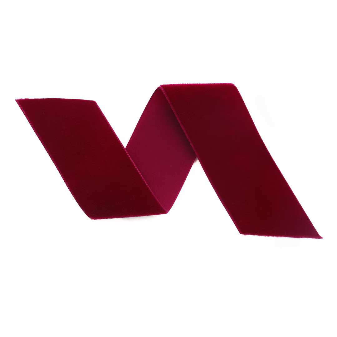 Wine Swiss Velvet Ribbon by the Yard Deep Red Wedding Velvet Trim Wine Hair Bow Velvet Red Purple... | Etsy (US)