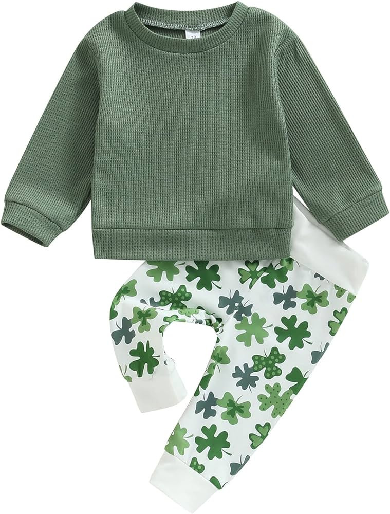 Infant Toddler Baby Boy Halloween Outfits Long Sleeve Shirts Pumpkin Sweatshirt with Pants 2Pcs Fall | Amazon (US)