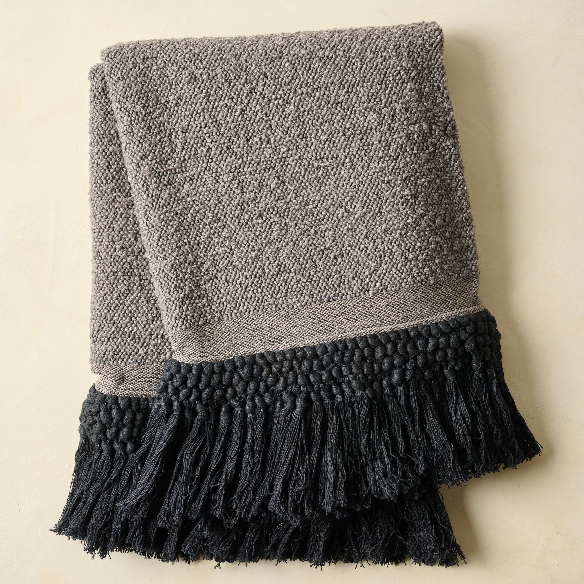 Slate Essential Tassel Throw | Magnolia