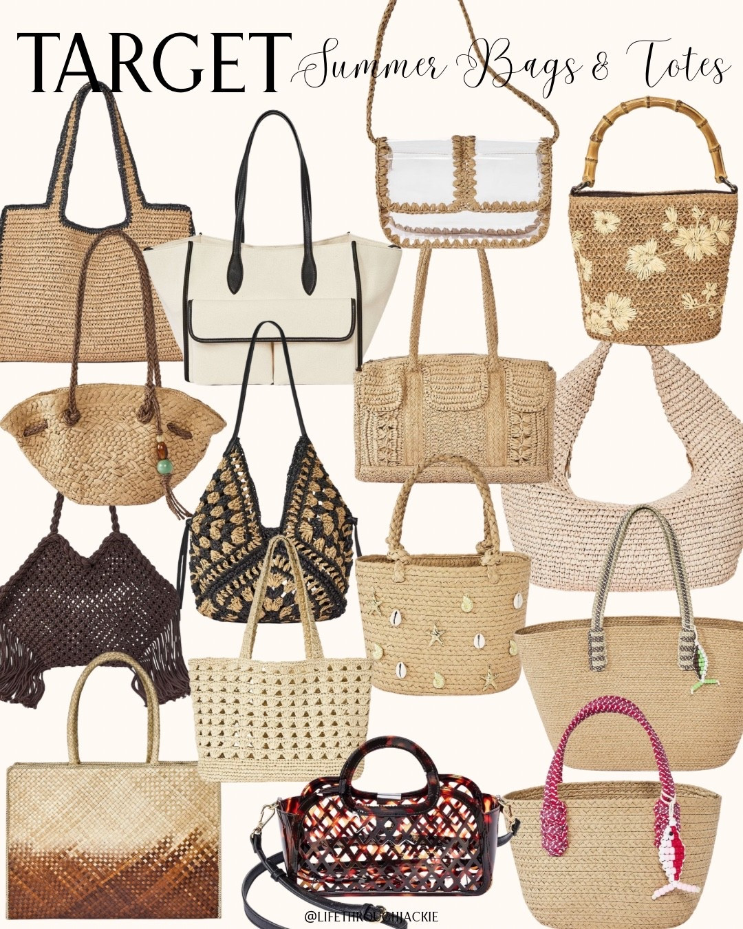 Summer Bags I’m Loving from Target @Target 
#targetfinds #summerbags #summertotes #strawbags #clearstrawbag #ministotebag #fringetotebag #clearstrawbag #minicagebag #strawcrescentbag #strawbucketbag #strawcrochetbag #LTKOver50 #momover50 #mombags #momsummerbags


#LTKmomlife #LTKSeasonal #LTKTravel