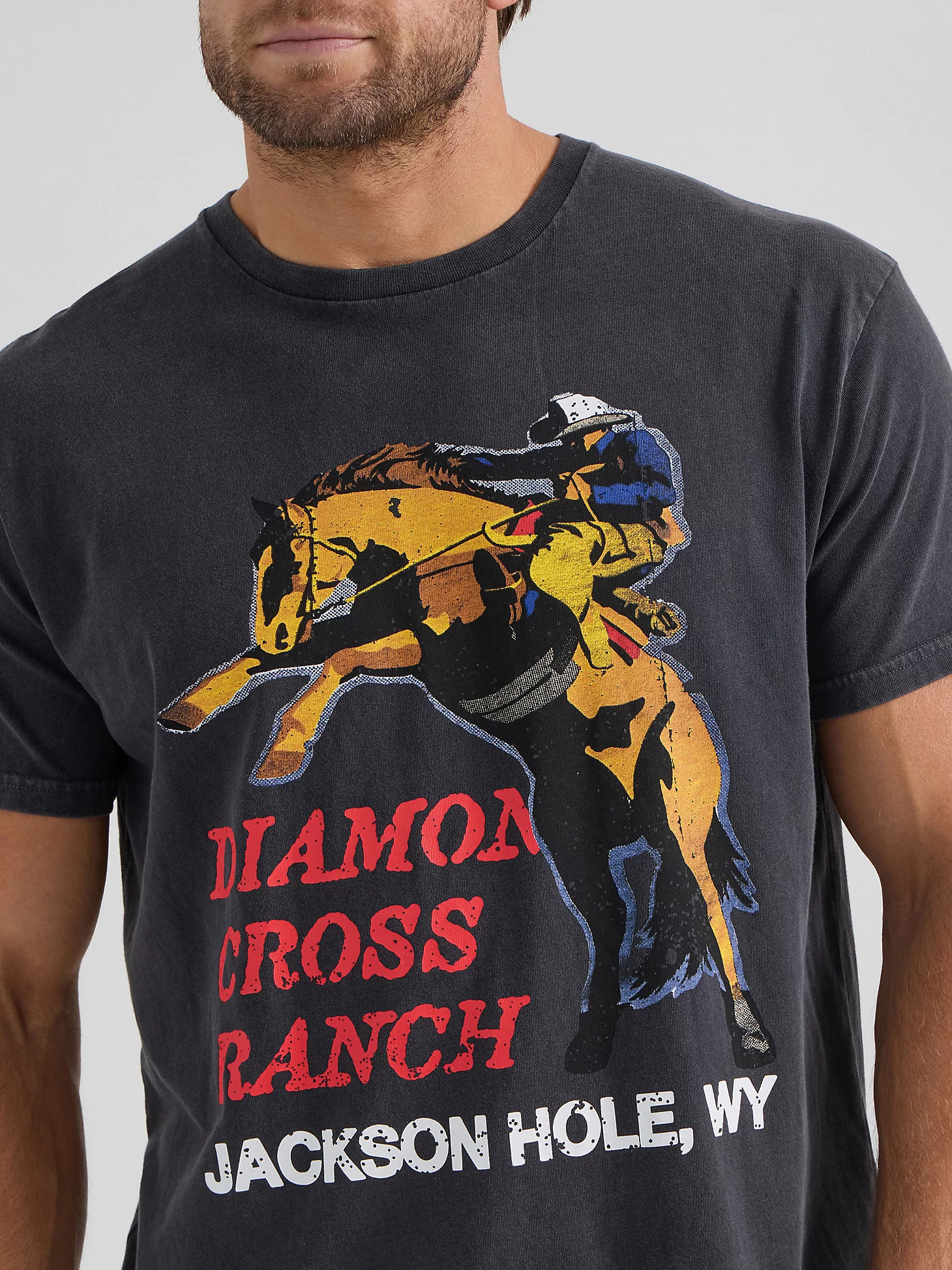 Wrangler x Diamond Cross Ride Fast Tee in Caviar | Wrangler