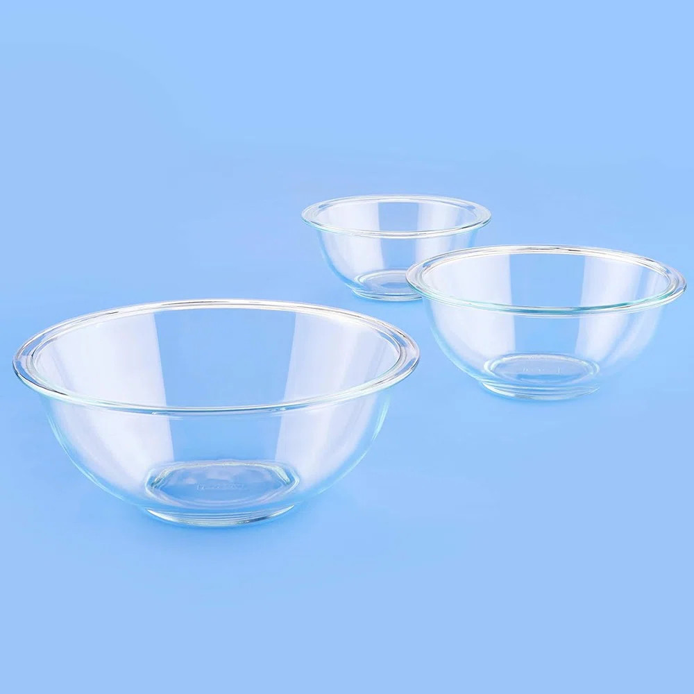 Pyrex Prepware 3 Piece Glass Mixing Bowl Set & Reviews | Wayfair | Wayfair North America