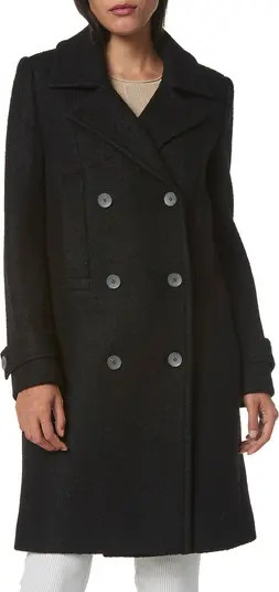 Andrew Marc Evileen Pressed Bouclé Wool Blend Coat | Nordstrom | Nordstrom