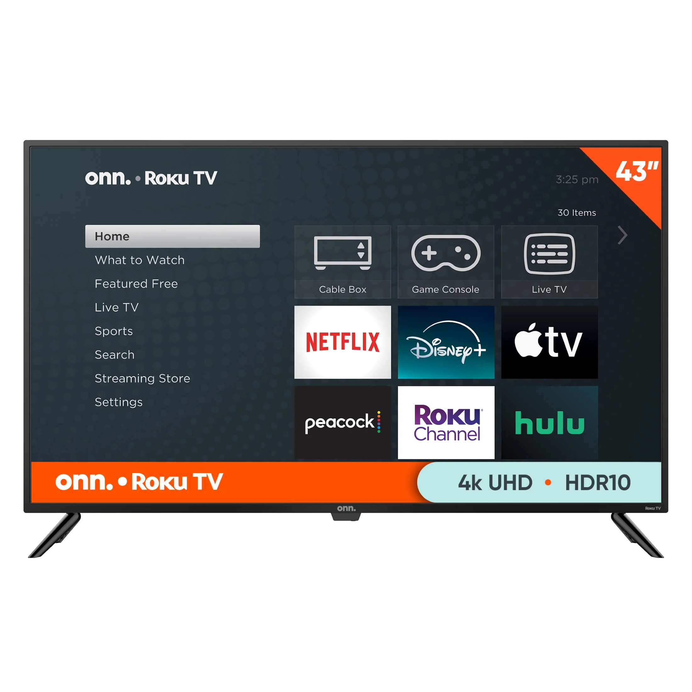 onn 43" Class 4K UHD LED Roku Smart TV, 100012584 | Walmart (US)