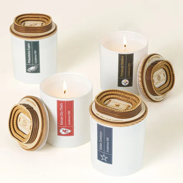 NFL Sculpture Candle, New England Patriots | UncommonGoods