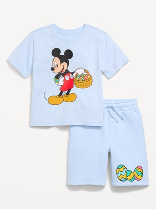 Disney© Mickey Mouse Oversized Graphic T-Shirt and Shorts Set for Toddler Boys | Old Navy (US)