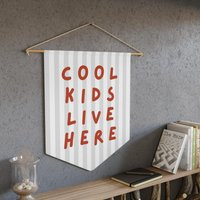 Cool Kids Live Here Wall Flag, Kids Room Pennant, Decor, Banner, Nursery Decor | Etsy (US)