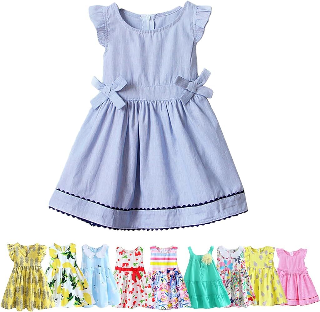 Girl Cotton Breathable Mesh Sleeveless Summer Tutu Daily Wear Princess Dress | Amazon (US)