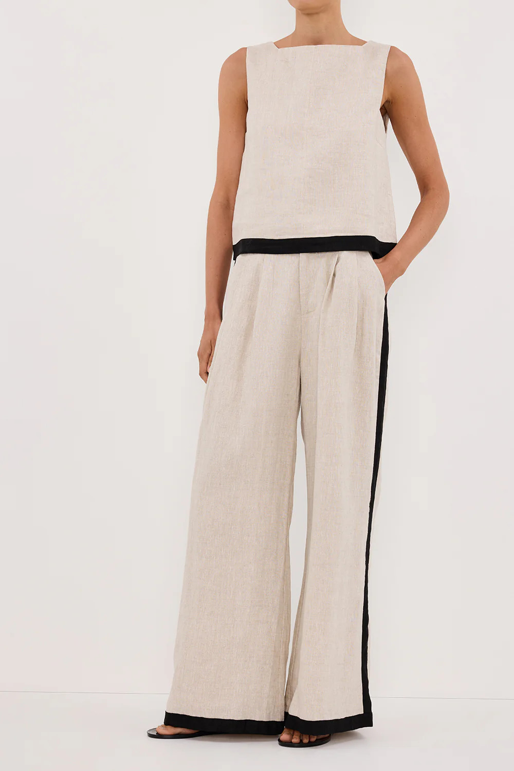 EBONY NATURAL LINEN PANT | DISSH