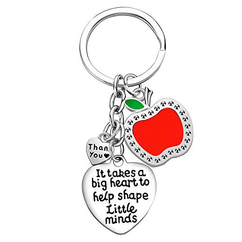 Teacher Appreciation Gift It Takes A Big Heart To Help Shape Little Minds Heart Charms Keychain | Amazon (US)