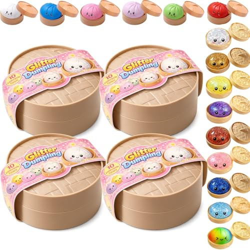 2026 New Dumpling Squishy Mystery Box - Surprise Dumpling Squishy, Rare Dumplings Bun Stress Relief Fidget Set, Random Colors (4 Packs) | Amazon (US)