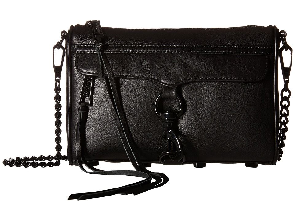 Rebecca Minkoff - Mini Mac (Black) Cross Body Handbags | Zappos