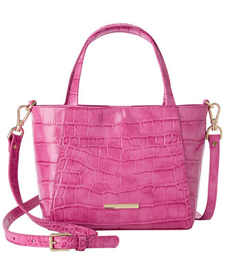 Mona Alba Small Leather Crossbody Tote Handbag | Macy's