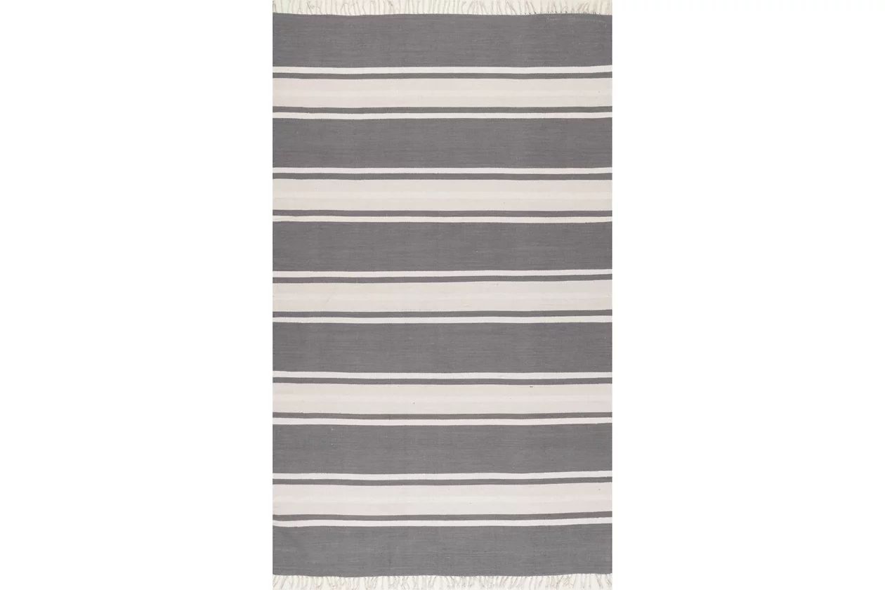 Nuloom Allie Striped Flatweave 7' 6" x 9' 6" Area Rug | Ashley Homestore