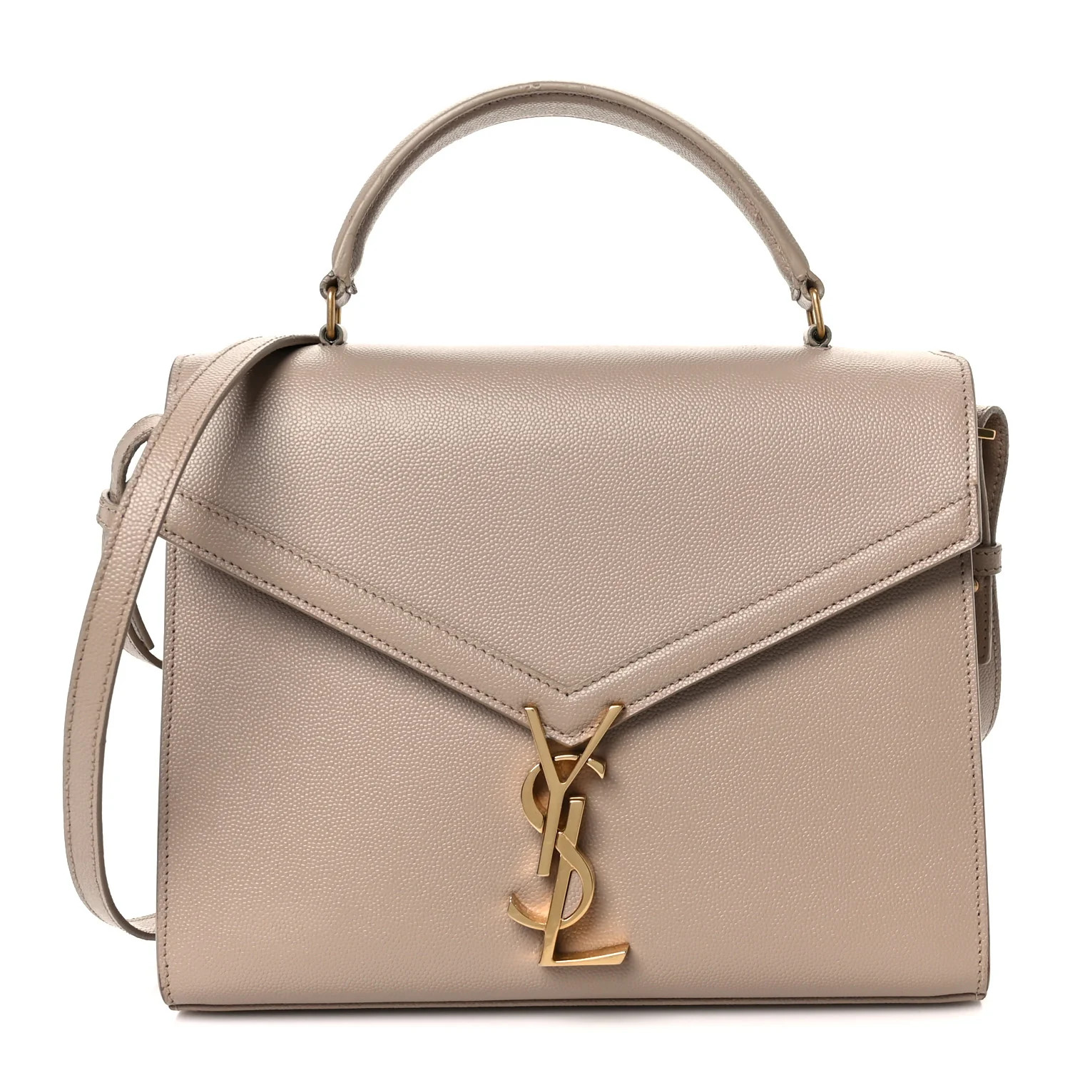 Grain de Poudre Medium Classic Monogram Cassandra Top Handle Dark Beige | FASHIONPHILE (US)
