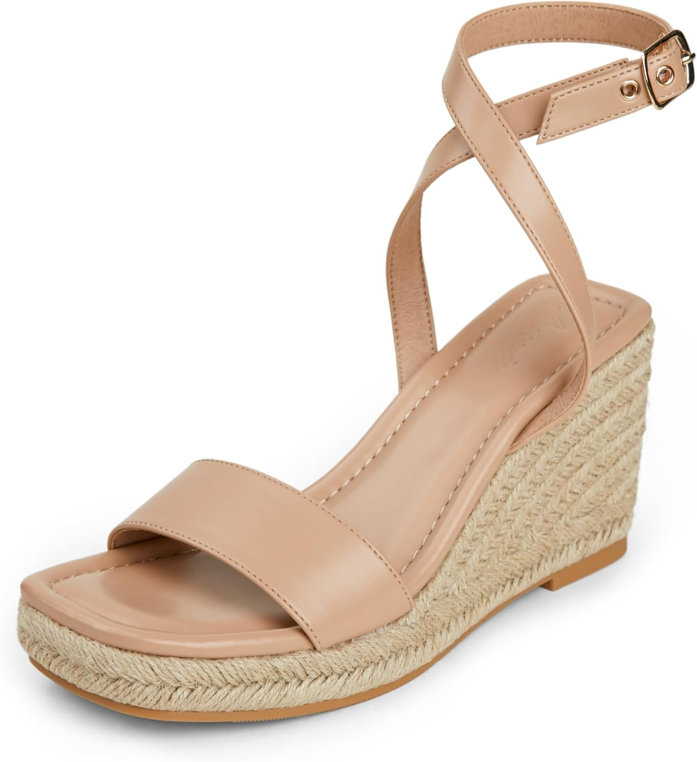 Arromic Wedges for Women Espadrilles Wedge Heel Sandals Square Toe Ankle Straps Wedge Sandals for... | Amazon (US)