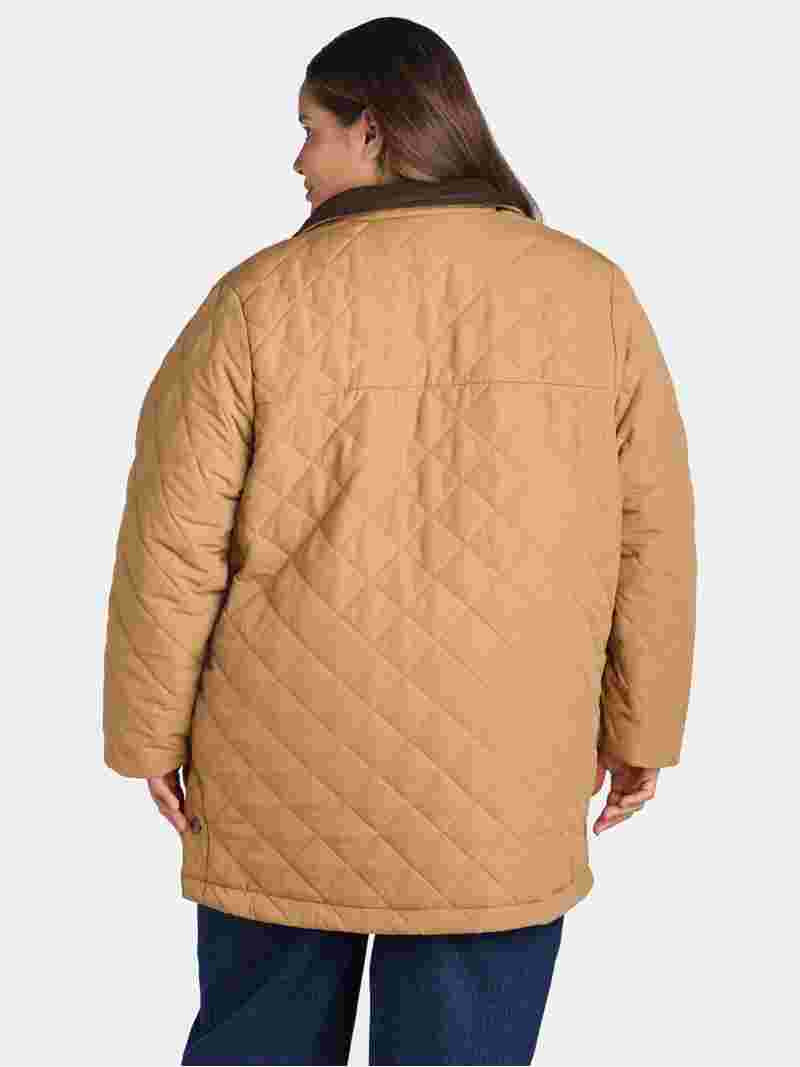 Time and Tru Women's and Women's Plus Quilted Barn Coat, Sizes XS-3X | Walmart (US)