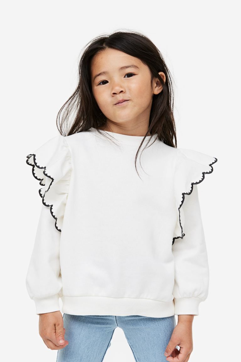 Sweatshirt - White/black - Kids | H&M US | H&M (US)