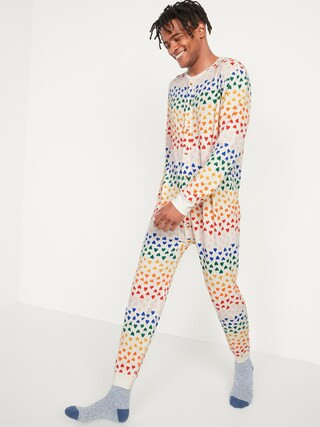 Matching Printed Thermal-Knit One-Piece Pajamas for Men | Old Navy (US)
