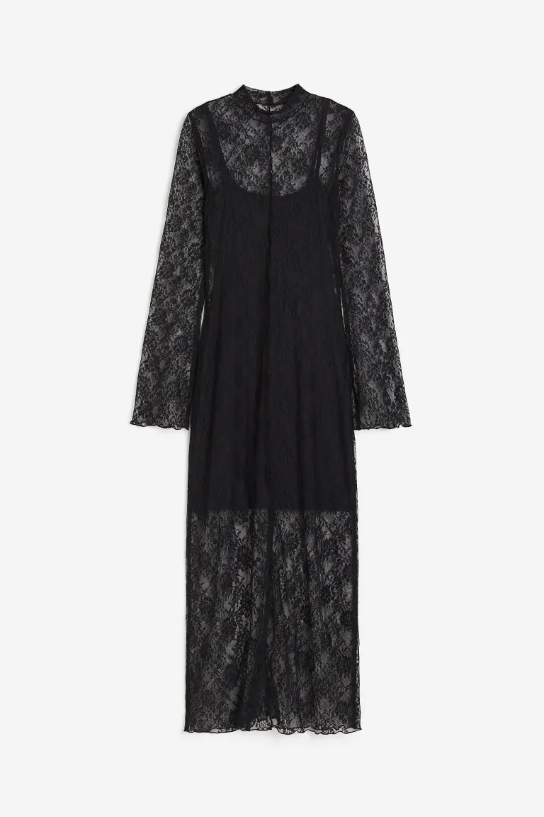 Overlock-detail lace dress | H&M (UK, MY, IN, SG, PH, TW, HK)