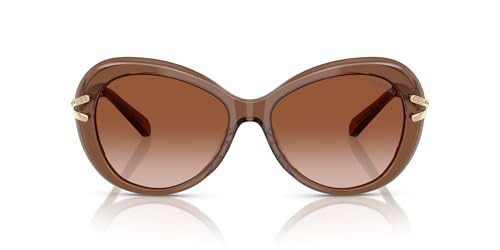 Swarovski SK6026 Sunglasses, Transparent Brown/Gradient Brown, 56 mm | Amazon (US)
