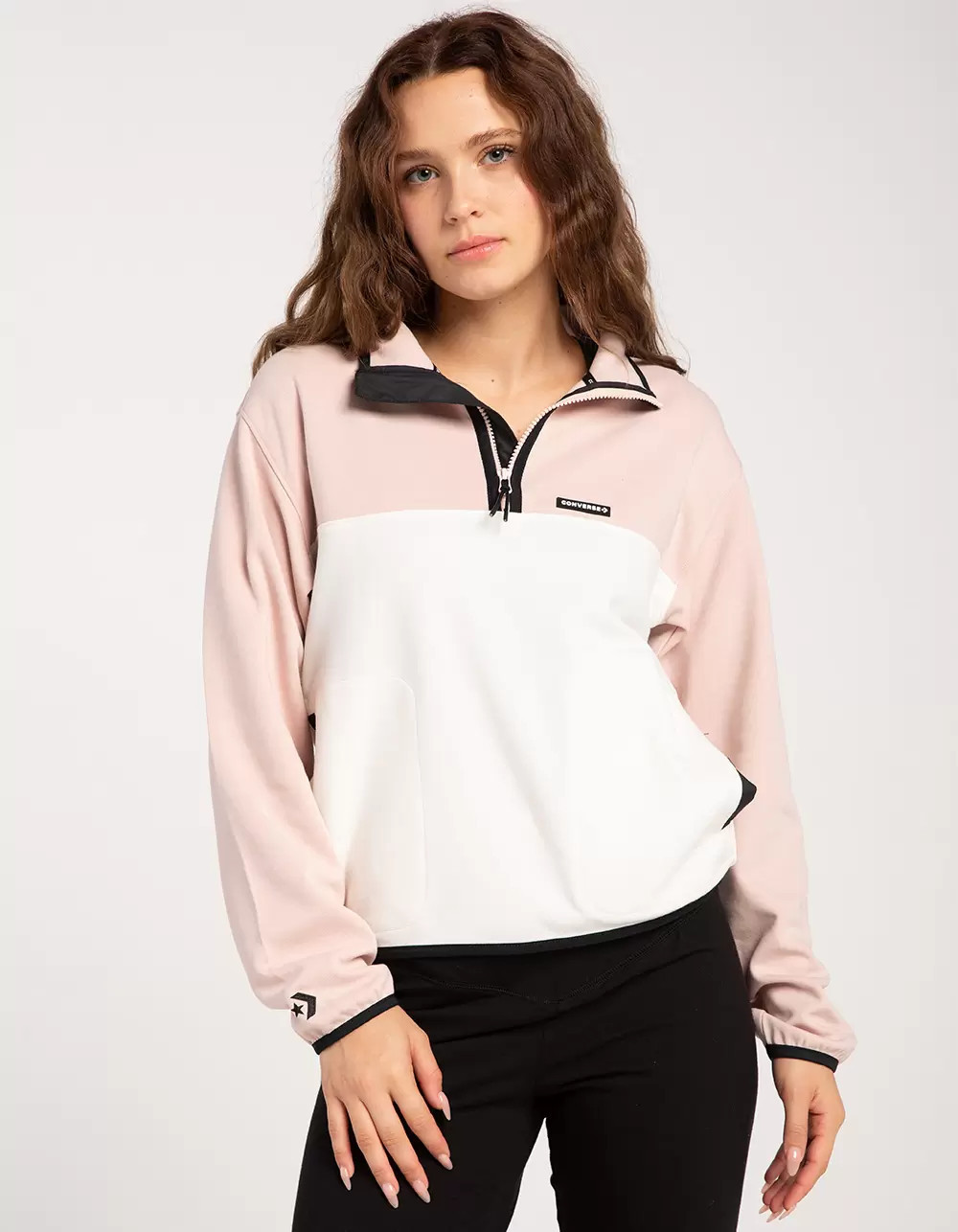 CONVERSE Popover Half Zip Womens Pullover | Tillys