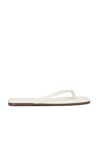 TKEES Lily Square Toe Flip Flop in Cream from Revolve.com | Revolve Clothing (Global)