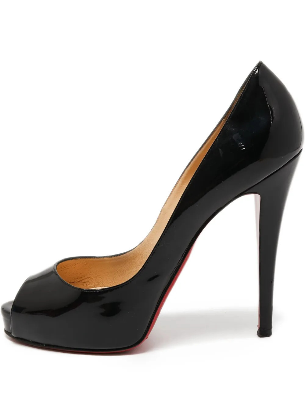 Christian Louboutin Pre-Owned New Very Privé peep-toe pumps - Black | Farfetch Global