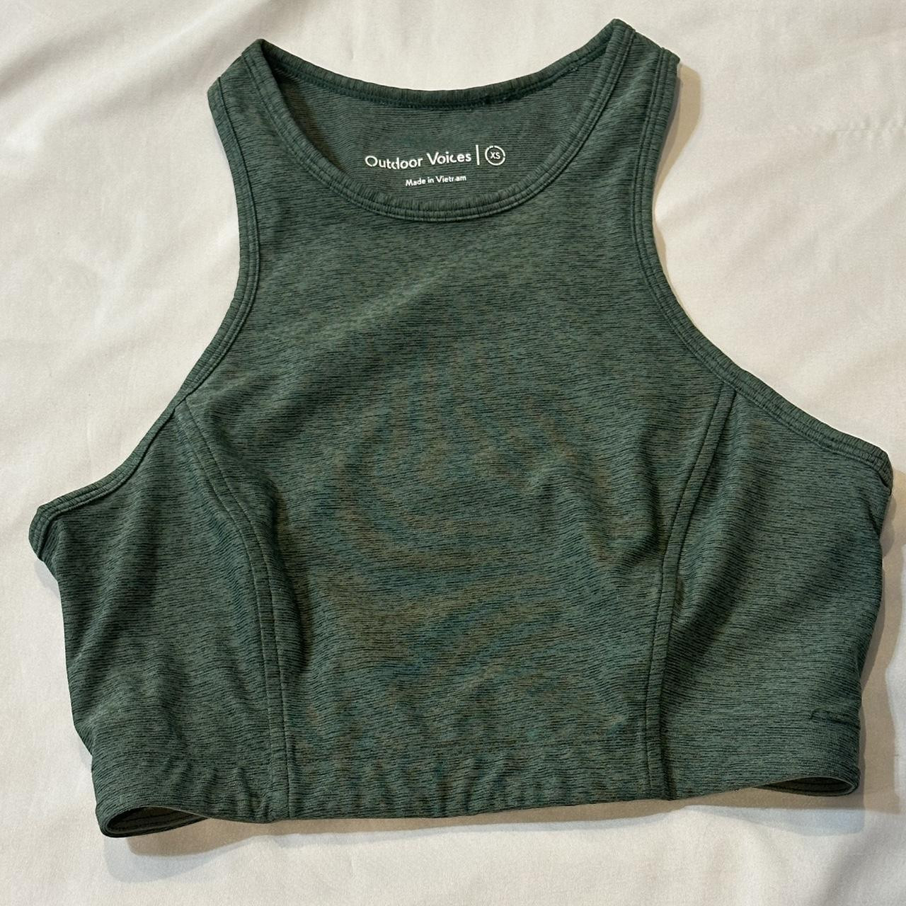 Outdoor Voices Women's Top - Green - XS | Depop US