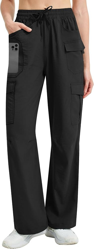 Women's Cargo Hiking Pants Lightweight Casual Quick Dry Straight Leg Camping Travel Pant for Work... | Amazon (US)