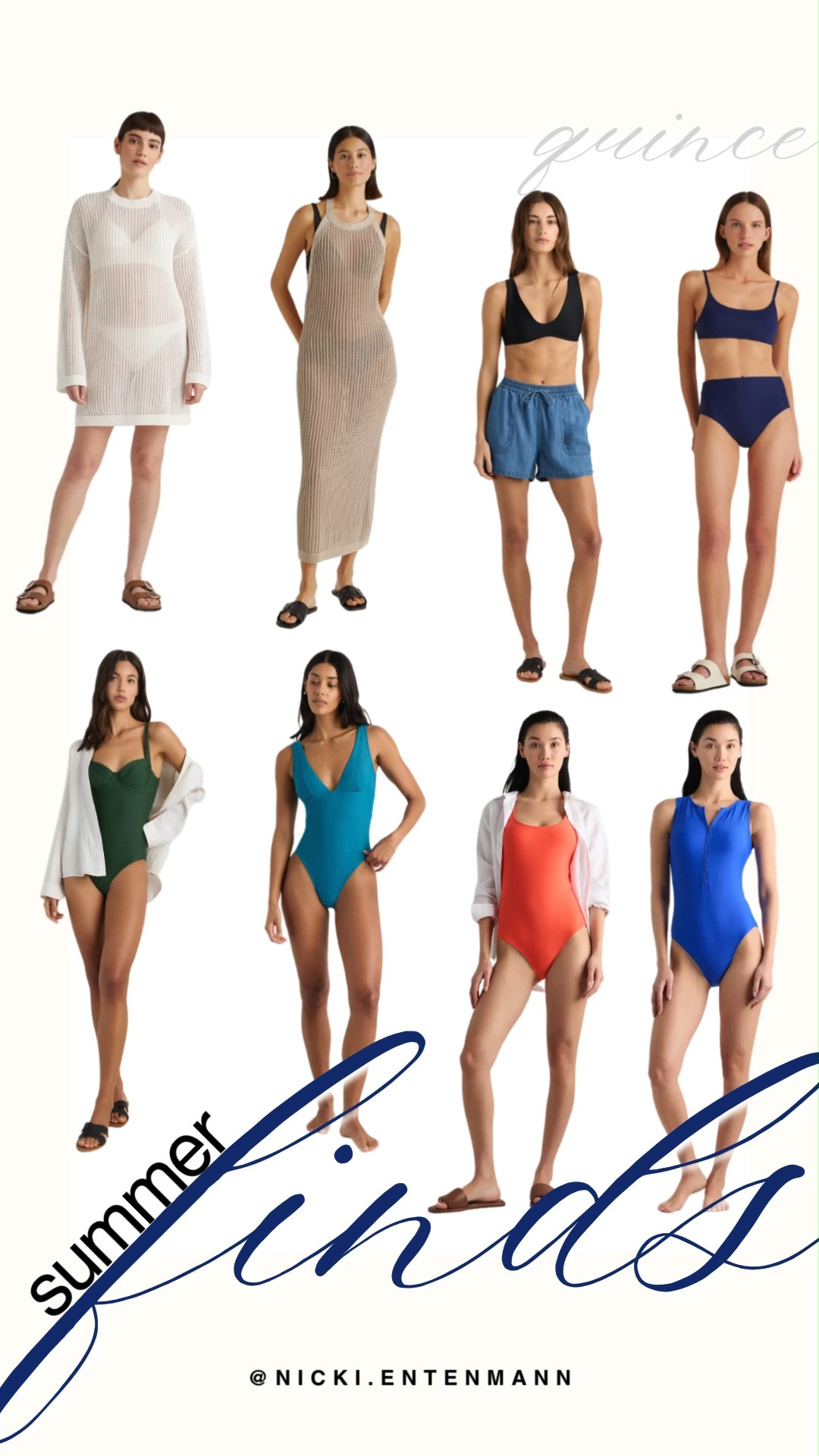 Get ready for beach days and poolside lounging with these gorgeous Quince summer finds. This collection features a stunning array of swimwear, including classic high-waisted bikinis and flattering one-pieces in vibrant shades of emerald, teal, coral, and royal blue. Complete your effortless warm-weather look with breathable open-knit cover-up dresses, casual linen shorts, and lightweight button-down shirts.

#quince #onequince #summerfashion #swimwear #beachstyle #vacationootd #resortwear #summerfinds #casualchic #swimsuitseason 

 #LTKootd #LTKSaleAlert #LTKSwim