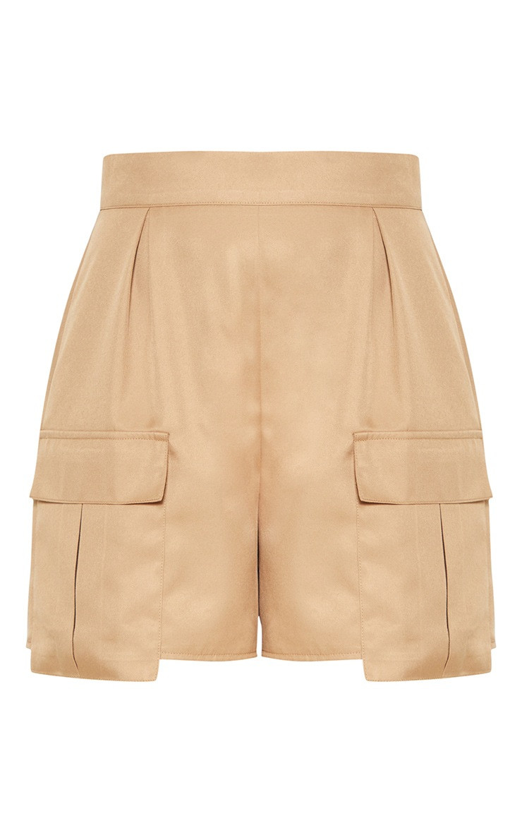 Camel Pocket Detail Cargo Shorts | PrettyLittleThing US