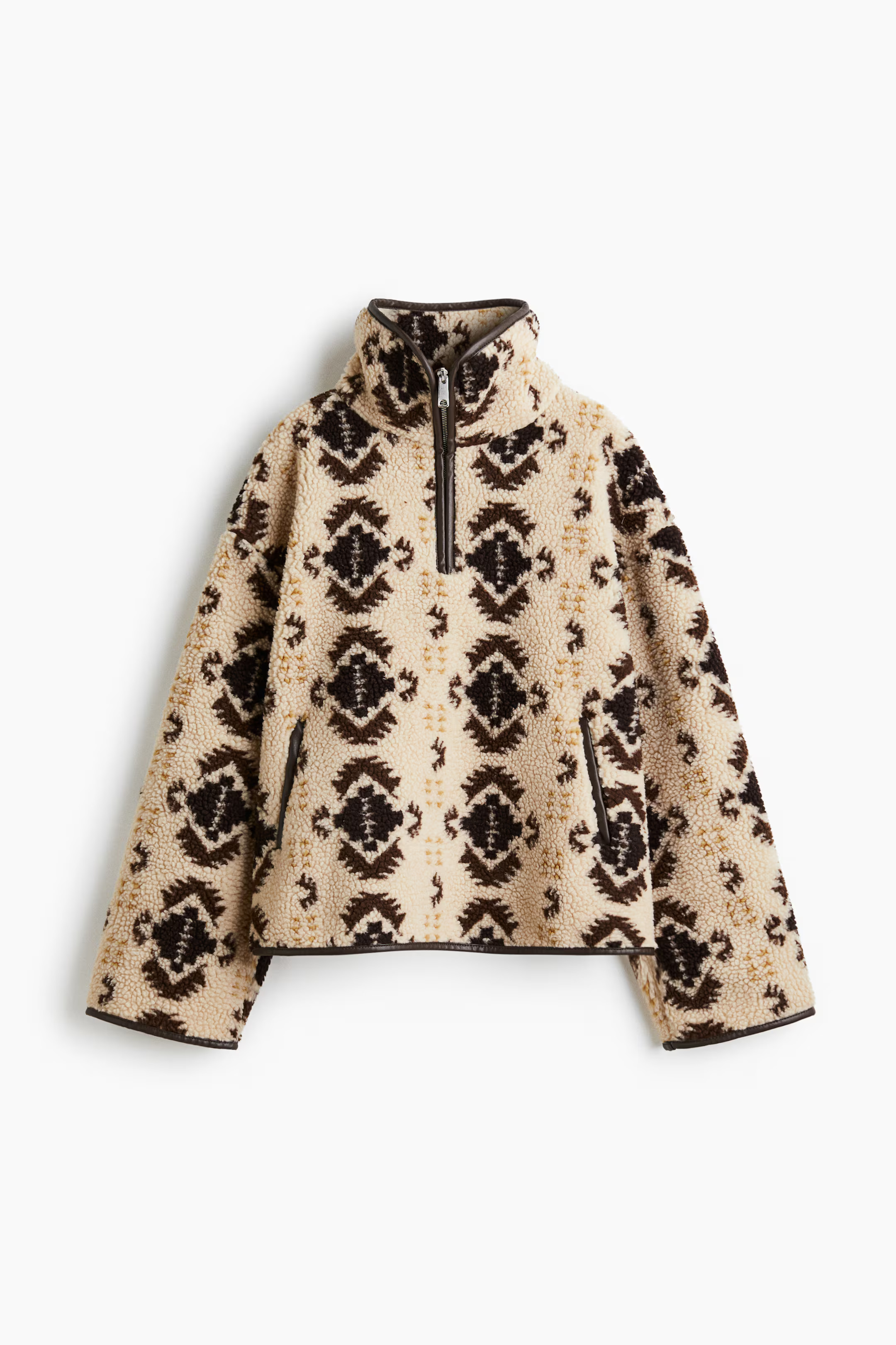 Half-Zip Teddy Fleece Sweatshirt | H&M (US + CA)