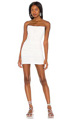 superdown Sonya Bustier Mesh Dress in White from Revolve.com | Revolve Clothing (Global)