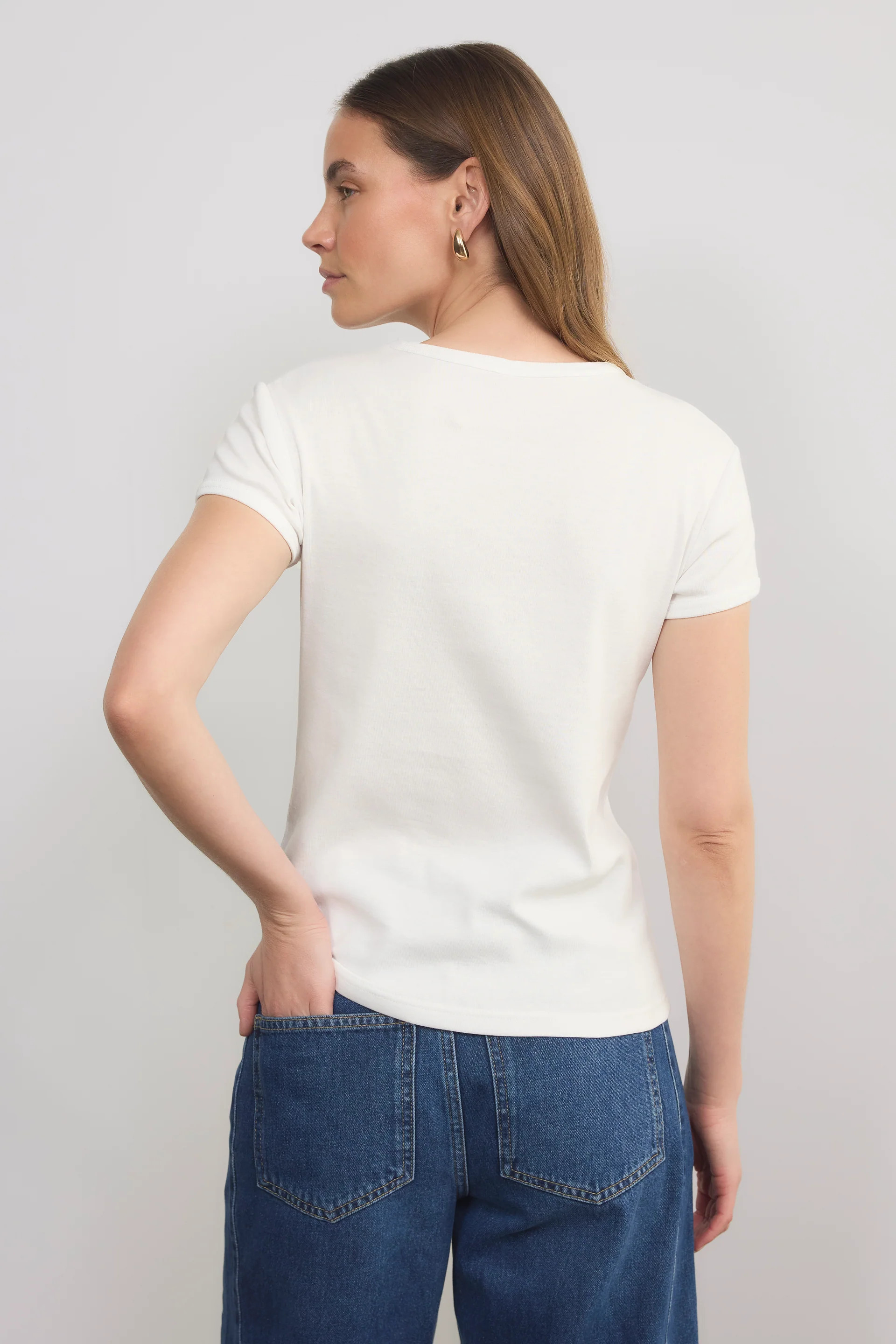 Crissy Slim Tee - White | WYSE London
