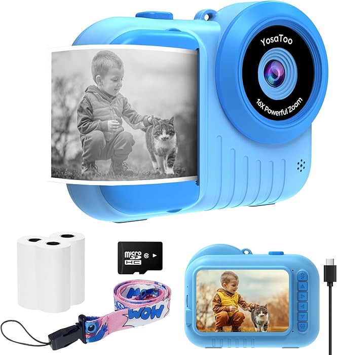 Amazon.com: Kids Instant Print Camera With 3.5 Inch Screen - Digital Camera for Children Ages 3-1... | Amazon (US)