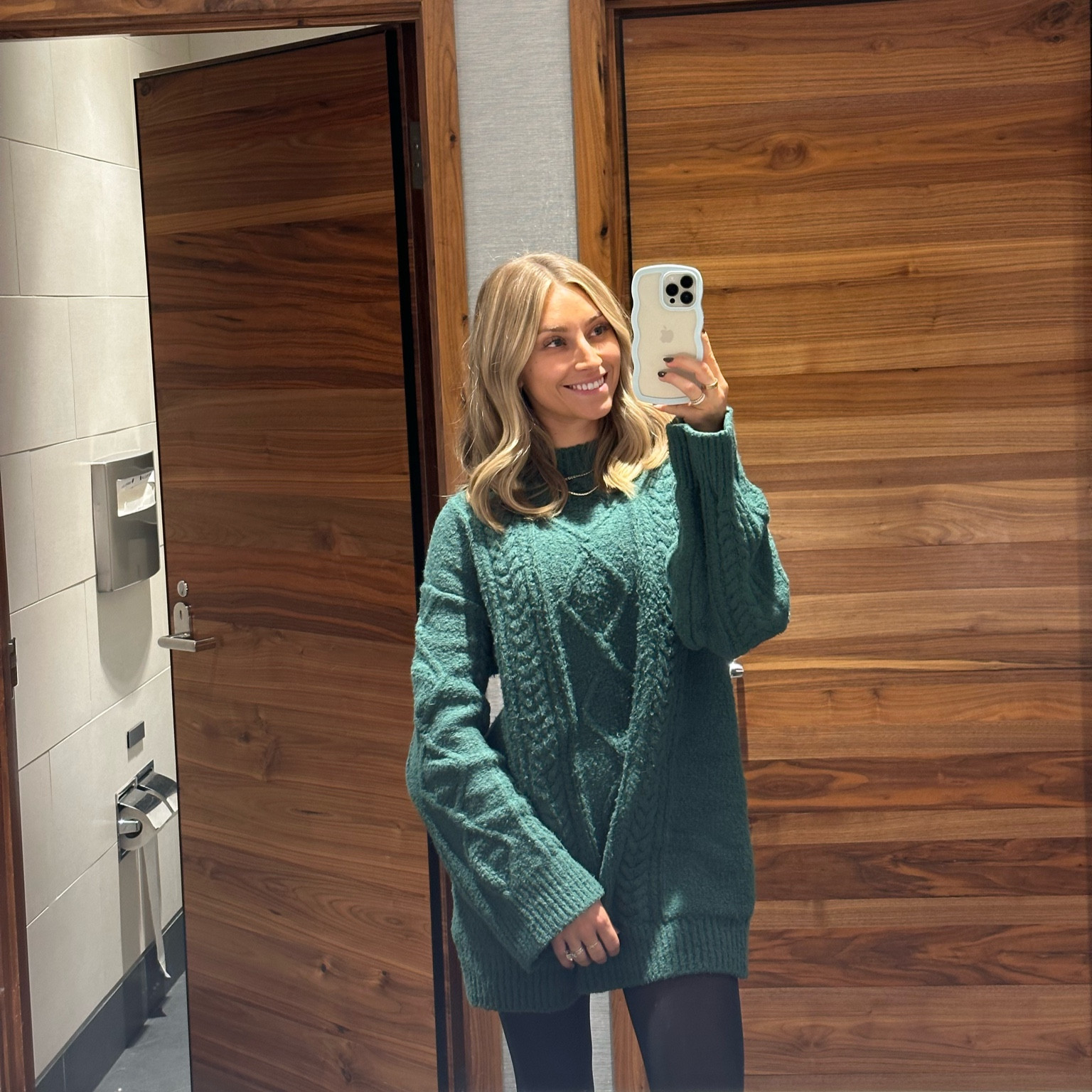 airport fit ✈️ wearing size small in sweater dress and small in Abercrombie black jacket. Shoes are TTS. sweater is so cute with black tights!

#LTKworkwear #LTKtravel