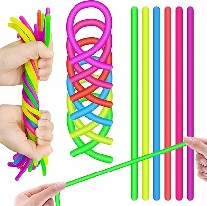 84Pcs Colorful Fidget Noodles Toys Squeeze Release Anxiety for Kids and Adult as Party Bag Filler... | Amazon (US)