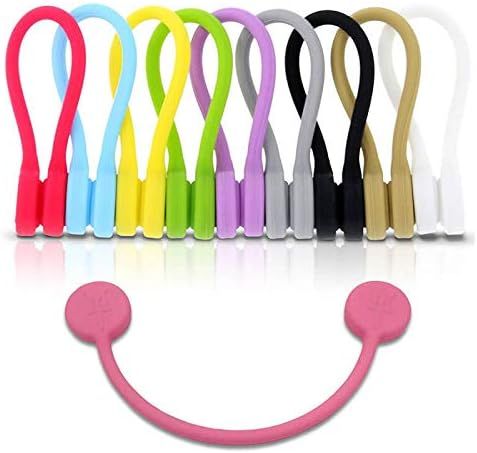 TwistieMag Strong Magnetic Silicone Twist Ties - Multi Color 10 Pack for Men & Women - Unique Gad... | Amazon (US)