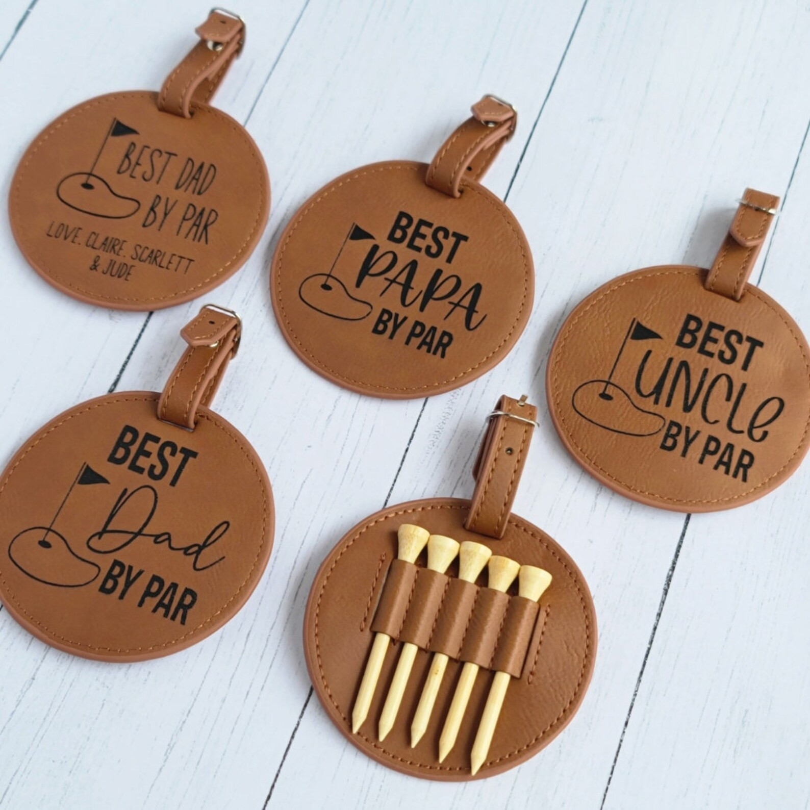 Fathers Day Gift Golf, Best Dad By Par Golf Tee Holder, Personalized Gift For Dad, Golf Gift For ... | Etsy (US)