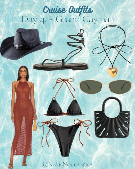 Cruise outfits 
Vacation outfits 
Resort 
Outfit inspo 
Revolve cover up 
burnt orange maxi cover up 
Amazon bikini 
Amazon swim 
Black bikini 
Black beach tote
Amazon sunnies 
Sunglass dupes
Amazon cowboy hat 
Black cowboy hat 
Black choker 
Pendant chocker
Gold heart necklace


#LTKSeasonal #LTKtravel #LTKswim