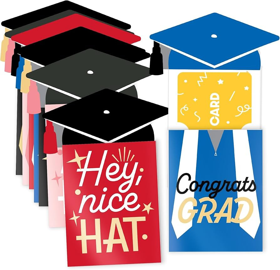 Big Dot of Happiness Assorted Cap and Gown Graduation Gift Card Holders with Envelopes, Grad Part... | Amazon (US)