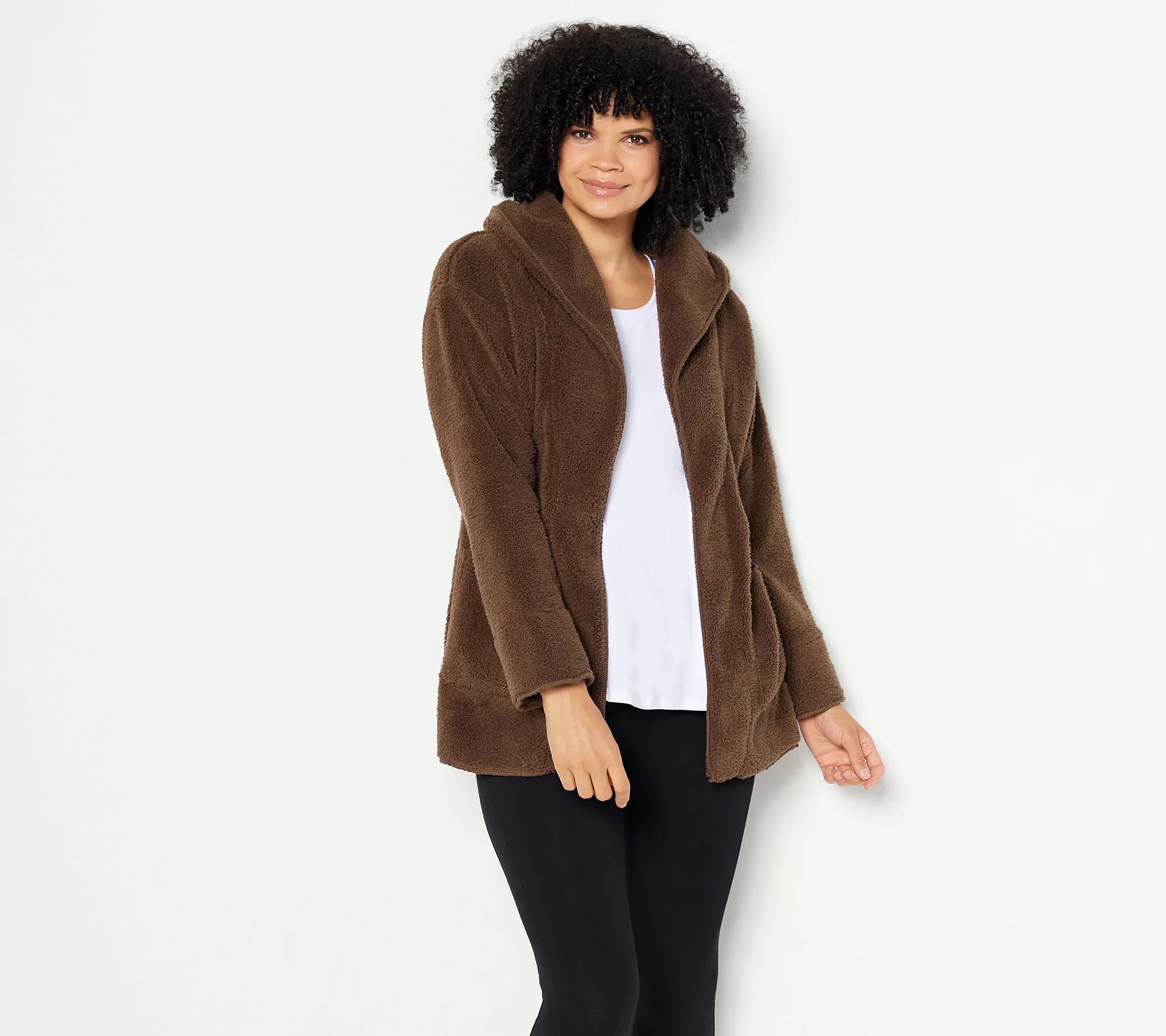 Koolaburra by UGG Sherpa Fleece Shawl Collar Cardigan | QVC