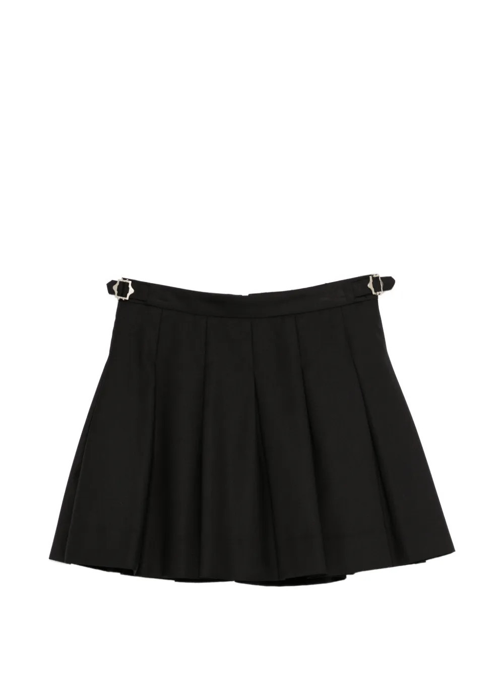 DUNST buckle pleated mini skirt - Black | Farfetch Global