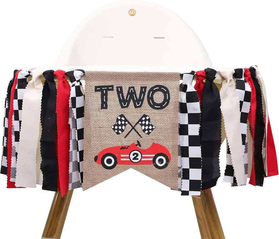 Two Fast High Chair Banner - Racing Two Birthday Party Decorations,Racing Two Birthday Highchair,... | Amazon (US)
