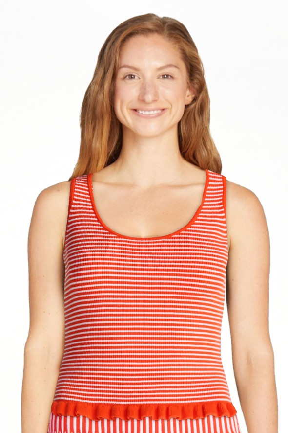 Free Assembly Women's and Women's Plus Ruffle Hem Knit Tank Top, Sizes XS-4X | Walmart (US)