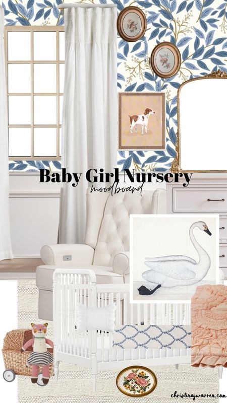 Baby girl nursery mood board! Vintage and classic! 

#LTKbaby #LTKhome